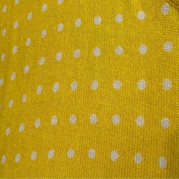 J.Crew Women’s Polka Dot Caryn Cardigan Sweater in Size Large in Yellow/White - Picture 6 of 9